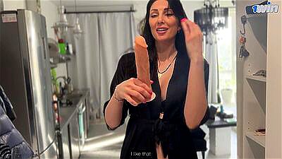 hot milf sucked 2 dicks and got a mouthful of cum