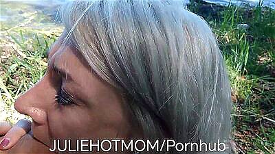 My stepson joins me outside to fuck my ass after a long absence - JULIEHOTMOM