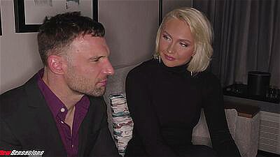 New Sensations - Hot Blonde Cheating Wife Falls Right To Her Knees (Bambi Barton)