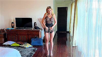 Stepmom came back from flight Hungry and Horny