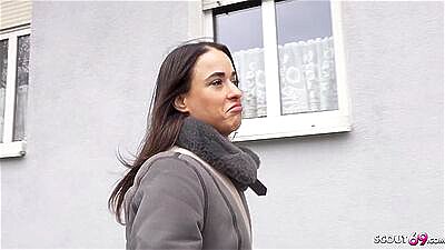 GERMAN SCOUT - Big Butt Saggy Tits Tattoo Girl LydiaMaus96 at Rough Casting Fuck