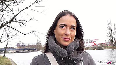 GERMAN SCOUT - Big Butt Saggy Tits Tattoo Girl LydiaMaus96 at Rough Casting Fuck