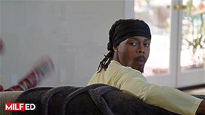MILFED - Stepson Watches The Game While Her Stepmom Gets Drilled By His Friend