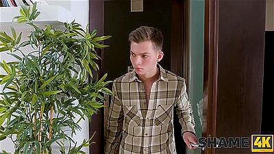 SHAME4K. Student catches stepdad's wife cheating on and decides to teacher a lesson