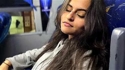 I suck an unknown passenger on a real bus and he cums in my mouth