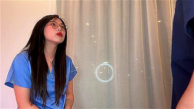 Creepy Doctor Convinces Young Asian Medical Intern to Fuck to Get Ahead