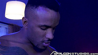 Pizza Delivery Hunk Joins In Ebony Couple For Threesome - FalconStudios