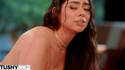 TUSHY Curvy goddess Violet Myers double penetration debut