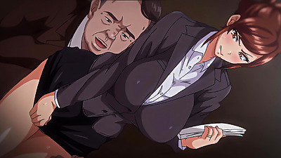 SECRETARY WIFE CHEATS WITH HUSBAND'S BOSS | HENTAI NTR