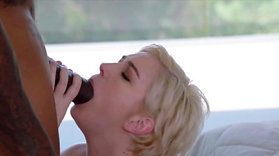 Big Titted Natural Blonde Allowing Snatch Access to huge black cock