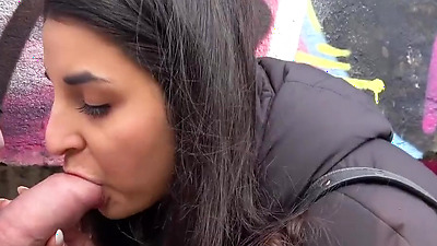 Female watches me jerking off on a tram!