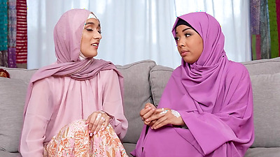 Arab stepsisters busted by step brother fooling around & he wanted a piece