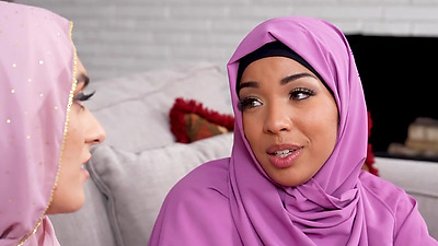 Arab stepsisters busted by step brother fooling around & he wanted a piece