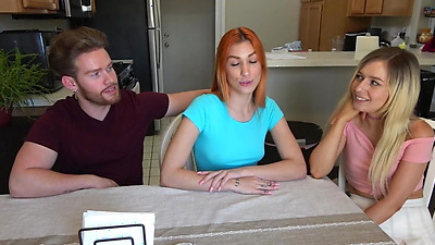 Skinny girls are playing a strip red light green light game