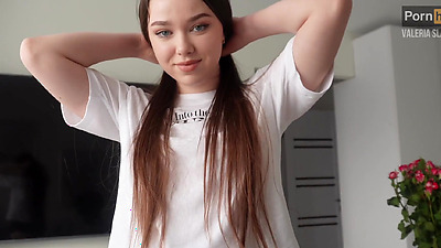 The stepsister decided to see if pineapple juice affects the taste of semen - Valeria Sladkih