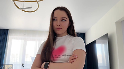 Sex hungry stepsister asks to fuck her and cum in her mouth - Valeria Sladkih