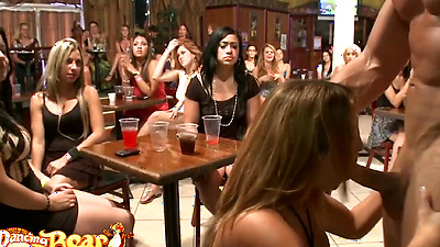 DANCING BEAR - A Bunch Of Horny Women Gather In The Club To Get A Taste Of The Male Stripper's Dick