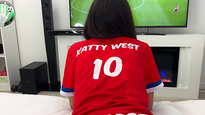 I fuck my girlfriend in the booty while she watches a Euro 2024 football match