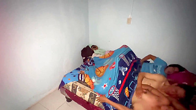 Shy 18 year old babe with big tits and big booty gets wet by her 55 year old stepfather, her stepsister's bitch joins them in a taboo and horny 3some