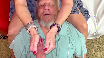 Submissive Husband has to give Blow Job, Eat Cream Pie and a SNOWBALL