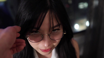 Korean Secretary Fucks Boss for Raise in Open Holed Pantyhose ... slutty chick