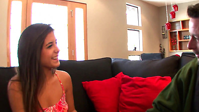 18 year old gets fucked by her step dad and swallows his cum - (Natalie Monroe)