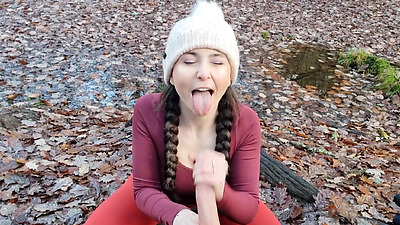✰ Emily Hill - Forest Fun | Dildo Blowjob, Flashing, Riding and more ????✰
