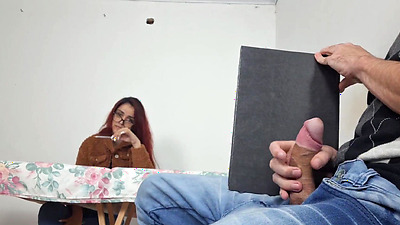 Risky masturbation for serious teacher