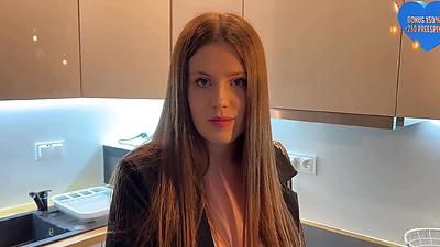 Young slutty realtor accepts payment with dicks, blowjobs and sex