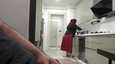 MAID CATCHES MAN JERKING OFF