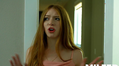 Step Mom Caught Masturbating in the Kitchen by her Step Daughter