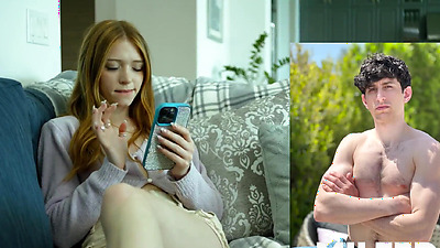 Step Mom Caught Masturbating in the Kitchen by her Step Daughter