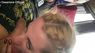 WTF! I got CAUGHT without the bus ticket and the ticket inspector made me SUCK his shaft and CAME in MY MOUTH!