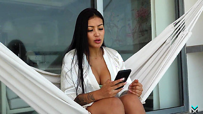 Hard reconciliation sex - I check my boyfriend's cell phone and discover that he is cheating on me - Mariana Martix - FREE