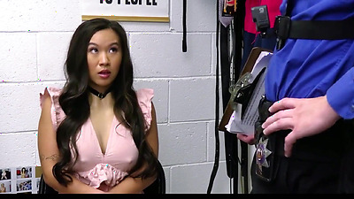 Beautiful Asian Girl Kimmy Kim Disciplined For Stealing Fake Tits Form The Wrong Store