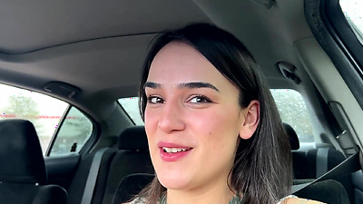 Ersties - Harper is excited to finger herself to orgasm in the car