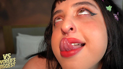 Hello Kitty Chick loses her MIND fucking Huge Dick Hard and Rough Big Facial Cum Shot