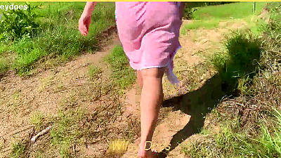 Wife has a nude public shower in the park