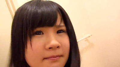 Petite Japanese Virgin Teen talk to First Time Suck on Public Toilet by old Guy