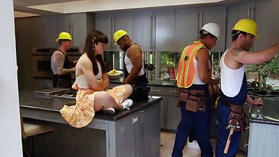 Extra small and cute teens first gangbang Looks like her mini pussy can handle all