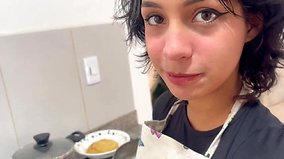 I help my little stepsister with her cooking classes and we end up fucking really nice and hard. H.L.