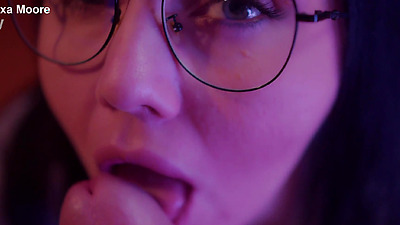 Naughty woman gives blowjob her paramour's.