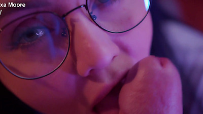 Naughty woman gives blowjob her paramour's.