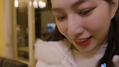 POV Date With Smoking Hot Brunette Chick, Jiaxin