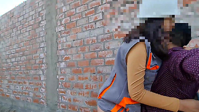 Engineer Nataly comes to supervise the work and ends up fucking with a bricklayer