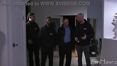 Security Men Form an Intimate Circle - Jack Vegas, Tee Reel, Charlie Forde, Billy Boston, Danny Steele, Adonis Breeds