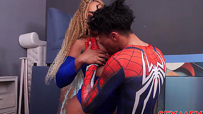SEXMEX - PUNISHED BY SPIDERMAN . CARLA MORELLI