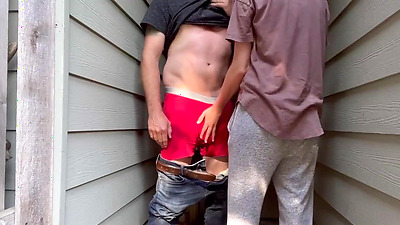 NEIGHBORS HUSBAND takes a break from mowing the lawn to TAKE ME from behind. Part 1