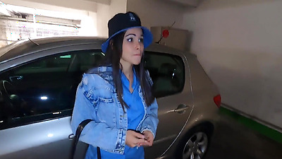 Stepmom gets anal fucked in parking lot to pay stepson's remaining debts