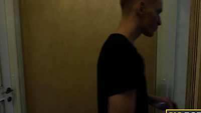 SISPORN. Russian cutie pays stebro for silence with sex being caught masturbating